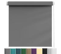 No Drill Blackout Blinds 45 x 90 cm Privacy Protection Easy to Install, Office Window Blinds Easy Fit Fittings Included for Bedroom, Nursery, Dark Grey