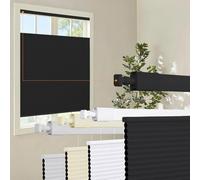 No Drill Blackout Top Down Bottom Up Cellular Blinds No Tools Custom Cordless Honeycomb Shades for Window Privacy Blinds Window Treatment(Black,104cm W x 120cm H)