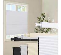 No Drill Blackout Top Down Bottom Up Cellular Blinds No Tools Custom Cordless Honeycomb Shades for Window Privacy Blinds Window Treatment(White,Custom Size)