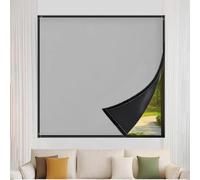 No Drill Blinds 225 x 205 cm, Easy to Stick on & Take Down, Thermal Properties Premium Fabric Out Portable Blackout Blind, With black tape for Home, Grey
