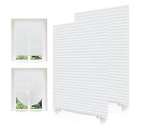No Drill Blinds, 2PCS 90x180CM No Drill Stick on Blind Self Adhesive Temporary Blinds for Windows Stick on Easy Fit Clip on No Drilling for Bathroom Kitchen Living Room Office