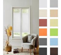 No Drill Blinds 35 x 60 cm Light Filtering, Blackout Thermal Privacy Protection No Drill Blinds for Windows Quick Fix and Easy to Install for Windows Patio Kitchen, White