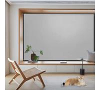 No Drill Blinds 50 x 90 cm, 100% Blackout Material,Waterproof, Any Size, Easy Stick on to Use Blackout Roller Blinds, Curtain, with Nano Tape for Travel Rv Car, Grey
