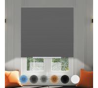 No Drill Blinds for Windows Temporary Blackout No Screw Stick on Pull Down Blinds Thermal Curtains Privcy Protection Perfect Easy Fit Install for Bedroom,Bathroom, Kitchen Windows,Doors