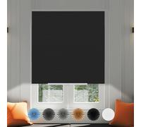 No Drill Blinds for Windows Temporary Blackout No Screw Stick on Pull Down Blinds Thermal Curtains Privcy Protection Perfect Easy Fit Install for Bedroom,Bathroom, Kitchen Windows,Doors