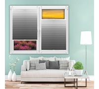 No Drill Blinds Non-woven 45 x 100 cm Block-Out Pleated Blind, Fabric Blind Light, Temporary Blinds Quick Fix and Easy to Install for Bedroom Bathroom Kitchen, Grey