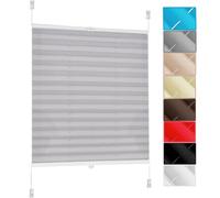 No Drill Blinds Non-woven 75 x 100 cm Light Filtering Privacy Protection, Opaque Folding Roller Blind, Self Adhesive Blinds for Window Privacy Protection, Light Grey