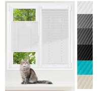 No Drill Blinds Non-woven Fabric 45 x 210 cm Quick Fix and Easy to Install Blackout Shades Includes All Assembly Parts for Bedroom Kitchen Bathroom Windows, White
