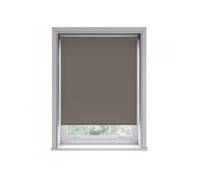 No Drill Chocolate Thermal Blackout Roller Blind 170cm Drop Unknown Chocolate 55cm width x 165cm drop