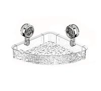 No-Drill Clear Wall Caddy,2024 New Light Luxury Style Glacier Pattern Suction Cup Shelf,Drill-Free,Removable,Multifunctional Triangle & Rectangle Storage,Bathroom Caddy Shower Organizer (Clear, M)