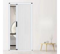 No-Drill Concertina Folding Door Accordion Style Screen Partition for Kitchen Shower & Wardrobe Customizable Room Divider White (125x180cm)