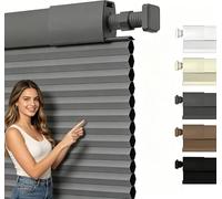 No Drill Cordless Honeycomb Blinds-Full Blackout Cellular Shades for Home | Tool-Free Custom Fit, Privacy -Thermal Insulation, for Bedroom-Office, Living Room and Indoor Home Use77cm W x 120cm H