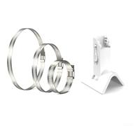 No Drill Corner Mount for Eufy S340 S330 E30 E42 ABS Outdoor Security Camera Pole Mount Bracket White Adjustable Angle Wall Mount for Eufy for solocam Series Compact Corner Holder for PTZ Cameras No