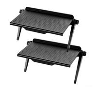No-Drill Corner Shelf for TV Monitor Stand Black(Black Small（2）) | No-drill mount, saves wall space, fits TVs and monitors, sl lack finish, quick setup