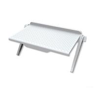 No-Drill Corner Shelf for TV Monitor Stand Space Saving(White Small（1）) | No-drill mount, saves wall space, fits TVs monitors, quick setup, modern black finish