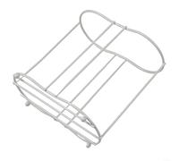 No drill cup storage rack for disposable water tea cups compact metal dispenser for countertop organization (White (double frame))