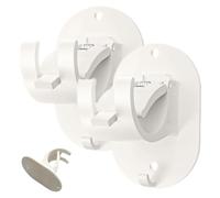 No Drill Curtains Rod Brackets - Heavy Duty Curtain Rod Hook, Self-Adhesive Holder | 2PCS Curtain Rod Support Hanger, Easy Installation Without Drilling, Strong Curtain Rod Hooks for Home Decor