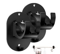 No Drill Curtains Rod Brackets - No Drilling Curtains Rod Hook Holder Brackets | Holder Hooks, Heavy Duty , Support Hanger for Home Bathroom and Hotel
