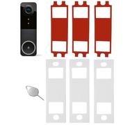 No Drill Doorbell Adhesive Mount for Tapo TD21 D210 D235 Battery Doorbell | No Drill Doorbell Sticky Mount 3 Pack Strong Adhesive Sticky Pad Video Doorbell Mounting Tape, Doorbell Key Replacement Tool
