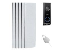 No Drill Doorbell Mount Double Sided Stick Tape Compatible with Eufy Doorbell E340, Anti-Theft Door Mounting Bracket, 5 PCS Adhesive Door Mount and 1 Pcs Doorbell Key Replacement Tool