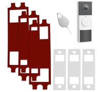 No Drill Doorbell Sticky Mount and Doorbell Key Replacement Tool Compatible with Tapo TD21/ D210 Battery Video Doorbell, 3 Pack Strong Adhesive Sticky Pad Video Doorbell Mounting Tape