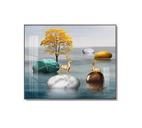 No Drill Electrical Panel Cover Art - Peel & Stick Removable Fuse Box Wall Decor, Damage-Free Hiding for Breaker/Circuit Box, Living Room Home Decor (G,80x60cm)