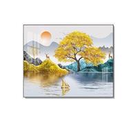 No Drill Electrical Panel Cover Art - Peel & Stick Removable Fuse Box Wall Decor, Damage-Free Hiding for Breaker/Circuit Box, Living Room Home Decor (I,80x60cm)