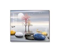 No Drill Electrical Panel Cover Art - Peel & Stick Removable Fuse Box Wall Decor, Damage-Free Hiding for Breaker/Circuit Box, Living Room Home Decor (C,80x60cm)