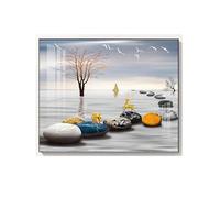 No Drill Electrical Panel Cover Art - Peel & Stick Removable Fuse Box Wall Decor, Damage-Free Hiding for Breaker/Circuit Box, Living Room Home Decor (D,80x60cm)