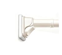 No Drill Extendable Shower Curtain Rod - Easy Install Rust-Resistant Curtain Pole for Kitchen & Bathroom, Adjustable 110-170 cm (3.61-5.58 ft) - White