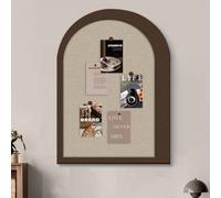 No-Drill Felt Bulletin Board for Wall, Decorative Panels for Pin Photo & Message Jewelry Organizer, Self Adhesive Cork Board Alternative for Home Office Bedroom (Brown,40 * 60cm)