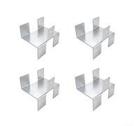 No Drill Fence Clip for gravel Slab Fixing Bracket Steel Post Base Support