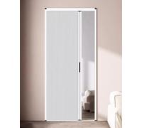 No-Drill Folding Gate Sliding Doors, Accordion Style Screen Door Partition, Foldable Dividing Gate for Kitchen Shower Wardrobe