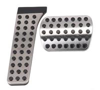 No Drill Fuel Brake Pedal Pad Cover for - C-Class W205, E-Class W213, For S-Class W222, For GLC X253, CLS C257, SL R231-2-Piece Set Stainless Steel with Rubber