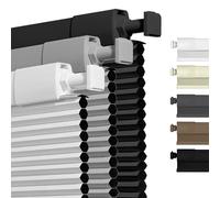 No Drill Honeycomb Pleated Blinds for Indoor Window Blackout Cordless Cellular Shades No Tools Privacy Blinds for Home Easy Fit Custom Shades for Bedroom Office(White, 98cm W x 135cm H)