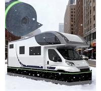 No-Drill Insulated RV Skirting Kit for Winter, 40in High Green Camper Skirting Kits with Iron Mesh Bottom Cold Weather Protection for Travel Trailers Motorhomes & RVs(3.3FT/HIGH,85ft Length)