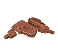 No Drill Leather Rifle Sling with Gun Buttstock for Lever Action .30-30 .30-06 .308 .357 .45-70 .22LR (Righty Hand - Brown, .308 .30-06 .45-70 .44mag)