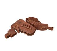 No Drill Leather Rifle Sling with Gun Buttstock for Lever Action .30-30 .30-06 .308 .357 .45-70 .22LR (Righty Hand - Brown, .357 .30-30 .35 .38)