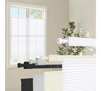 No Drill Light Filtering Top Down Bottom Up Cellular Blinds No Tools Custom Cordless Honeycomb Shades for Window Privacy Blinds Window Treatment(White,115cm W x 135cm H)