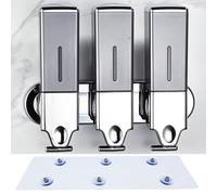 No Drill Manual Presshead Wall Mounted Soap Dispenser, Shower and Lotion Dispenser for Home, Bathroom, Kitchen, Hotels, Restaurants (Grey, 1500ml)