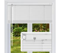No Drill Mini Blinds, Horizontal Window Blinds & Shades, 41" Wx72 H, White