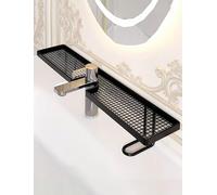 No-Drill Over Sink Shelf, Faucet Storage Organizer, Freestanding Wall Mounted Floating Rack for Bathroom Shower Vanity Kitchen Countertop