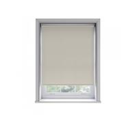 No Drill Oyster Thermal Blackout Roller Blind 170cm Drop Unknown Light Beige 55cm width x 165cm drop