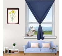 No Drill Portable Blackout Shades 160 x 160 cm, Customized Blind Temporary, No Drill, Easy Fit, Light Material Portable Small Blackout Blinds, With black tape for Travel, Navy Blue