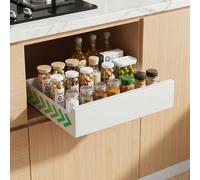 No Drill Pull Out Cabinet Organiser Drawer, 35cm(W) x 43cm(D) x 8cm(H)