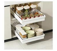 No-Drill Pull-OutNet - 2-Pack Sliding DerSteel Easy Glide Ra (30x43x6.5cm) - Space-Saving for Cabinets & Drawers Rage Solution