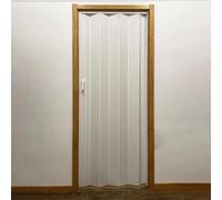 No-Drill PVC Folding Door, Custom-Sizable Room Divider, No Floor Track, Easy Install Reusable for Kitchen Bathroom Bedroom Balcony Garage