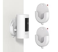 No Drill Ring Camera Adhesive Wall Mount, Strong Adhesive Camera Mount Stand Compatible with Ring Indoor Cam(1st Gen and 2nd Gen) Blink Camera Mount, No Drilling, No Screws, 2 Pack Mount Bracket