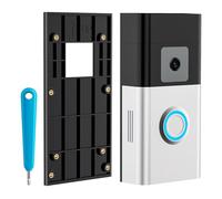 No-Drill Ring Doorbell Mount - Adhesive Door Bracket Compatible with Video Doorbell 1/2/3/3 Plus/4/ (2020 Release) Wireless, Mounting Plate Holder Accessories for Houses & Apartments