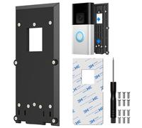 No-Drill Ring Doorbell Mount for Ring Video Doorbell 1/2/(2020 Release)/3/3 Plus/4 & Battery Doorbell Plus/Pro - Strong Adhesive Backplate Holder for uPVC Doors, Flats, Office & Student Accommodation